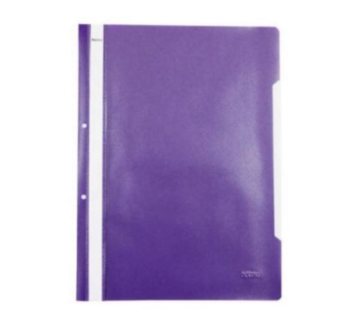 Műanyag sínes mappa Noki sötét lila