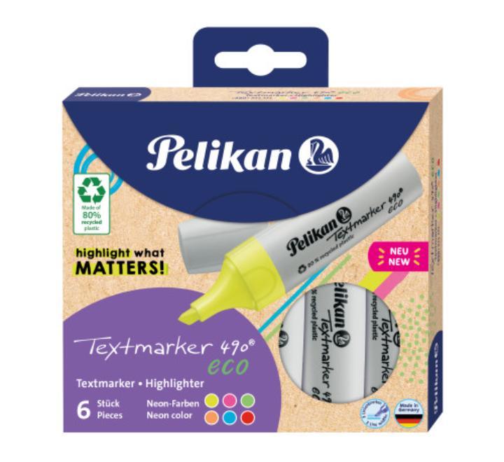 Szövegkiemelő Pelikan 490 Eco neon 6/szett
