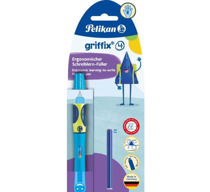 Töltőtoll Griffix jobb kezeseknek kék