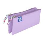 Tolltartó 2 zip Floral Pastel,lila