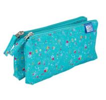 Penar 2 zip Floral Pastel,turcoaz