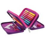 Tolltartó 31 darab 3 Dip Dye, cipzárral ellátott, lila/rózsaszín színű