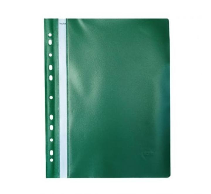Műanyag sínes mappa perforált Noki zöld
