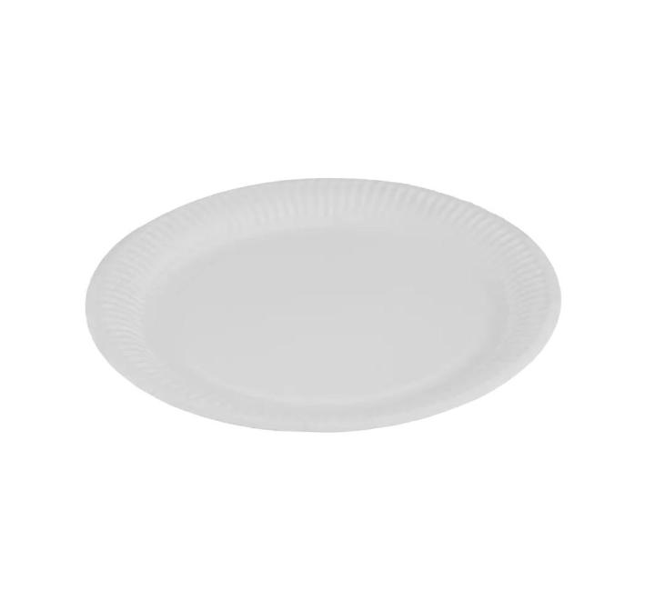 Kerek fehér papírtányérok 20cm