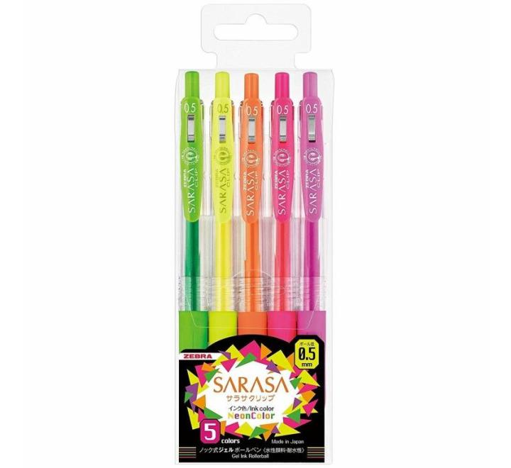 Neon gél toll 5 szín/készlet