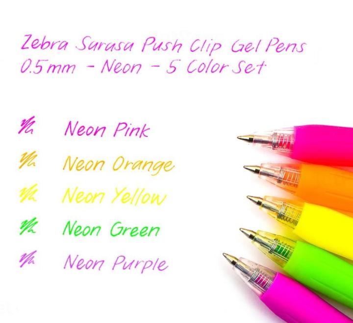 Neon gél toll 5 szín/készlet