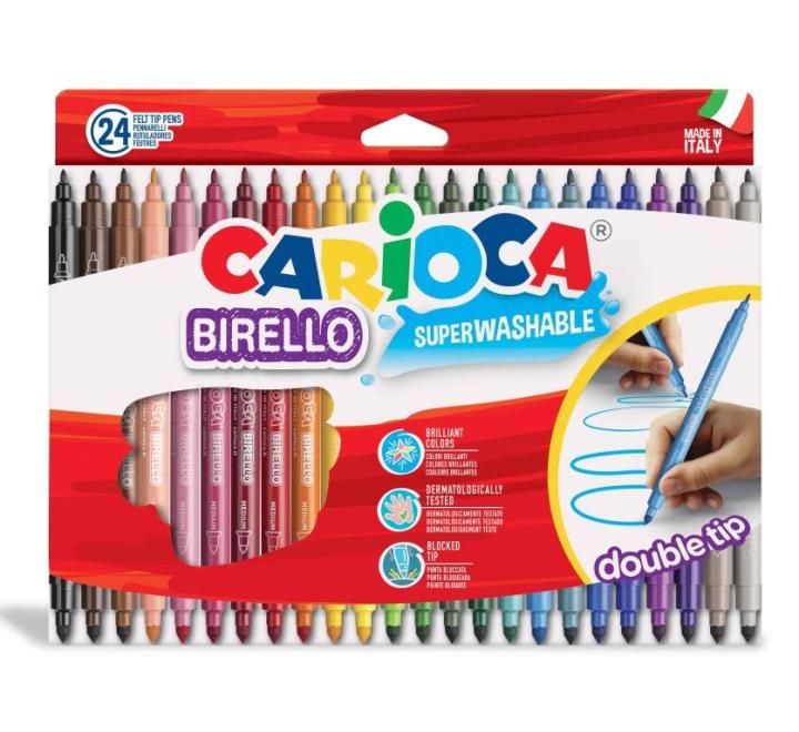 Filctoll 24 szín kétvégű Carioca Birello