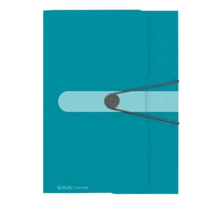 Gumis pólyás mappa A4 Herlitz türkiz