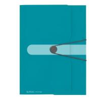 Mapa cu elastic A4 Herlitz turcoaz