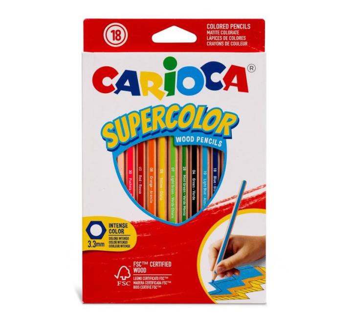 Színesceruza 18 szín Carioca Supercolor