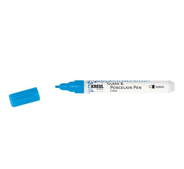 Porcelán és üveg marker Kreul Clear világoskék