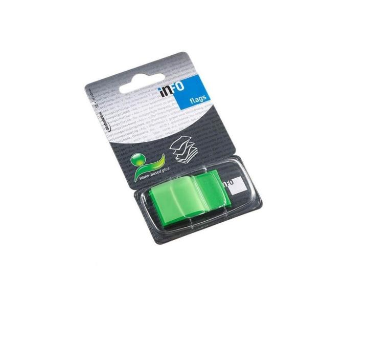 Műanyag ragasztható index 25*43mm 50lap zöld