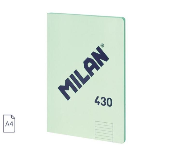 Füzet A4 48 lapos vonalas Cusut Milan zöld