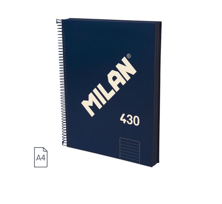 Füzet A4 120 lapos vonalas spirálos Milan kék