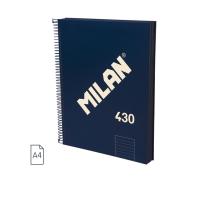 Füzet A4 120 lapos vonalas spirálos Milan kék