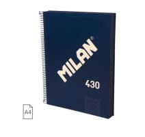 Caiet A4 120 file patratele spira Milan albastru