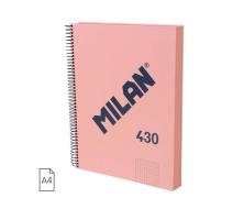Caiet A4 120 file patratele spira Milan roz