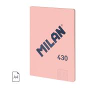 Caiet A4 48 file patratele Cusut Milan roz