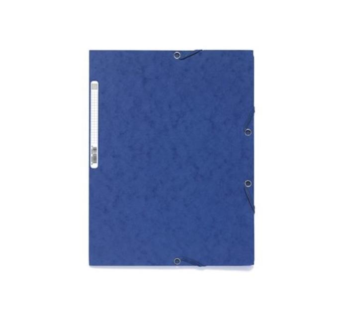 Irattartó mappa karton gumival 400g kék Exacompta