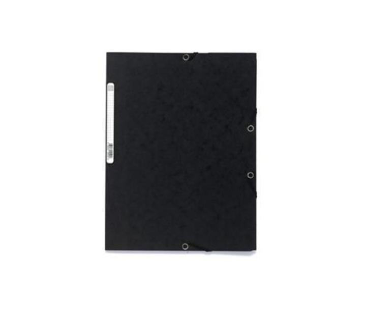 Irattartó mappa karton gumival 400g fekete Exacompta