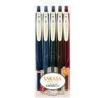 Zselés golyóstoll 0.5mm Zebra Sarasa Clip Gel Vintage 5/szett