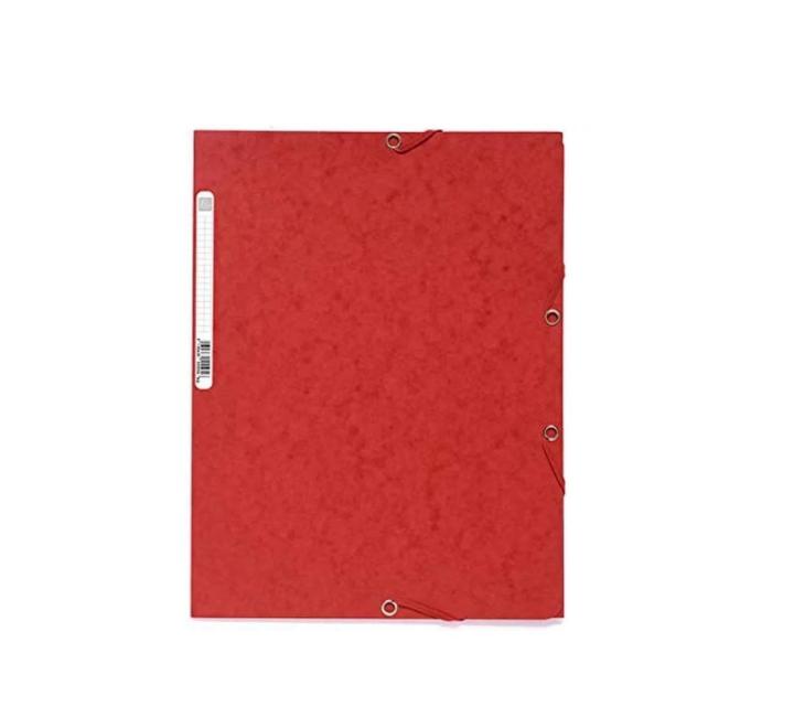 Irattartó mappa karton gumival 400g piros Exacompta