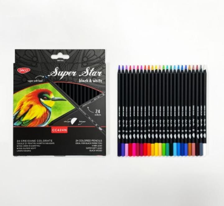 Színes ceruza 24 szín Black/White Daco