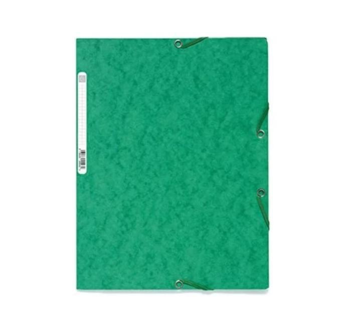 Irattartó mappa karton gumival 400g zöld Exacompta