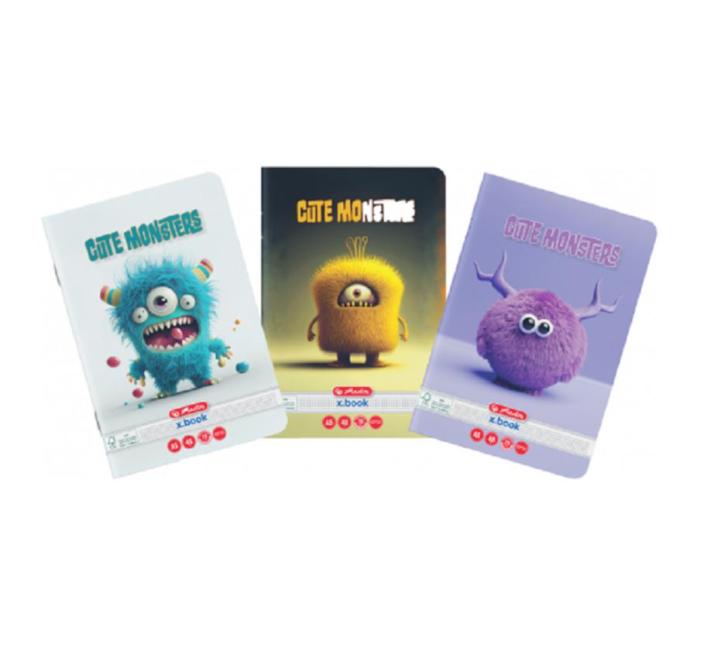 Füzet A5 48 lap,kockás Cute Monster motivum