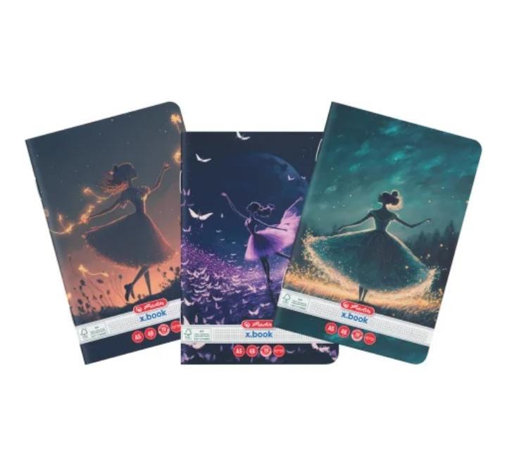 Füzet A5 48 lap,kockás Balerina motivum