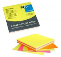 Notes adeziv Info 75x75mm 100 file asortat