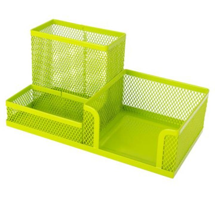 Írószertartó 3 részes zöld Deli