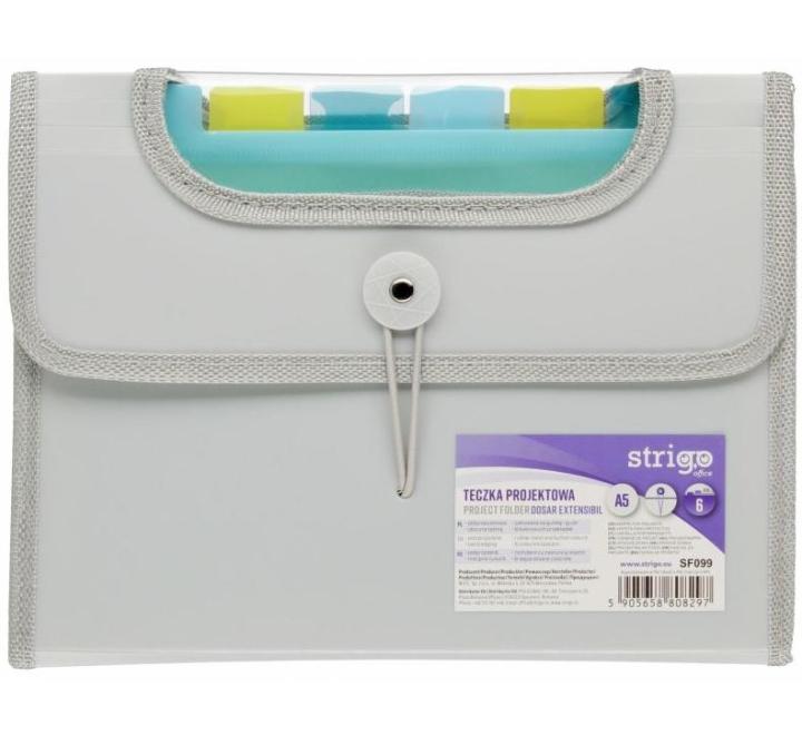 Műanyag mappa A5 6 részes Strigo